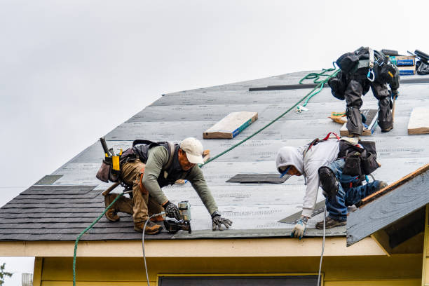 Professional Gutter Installation technician working in Gramling, SC